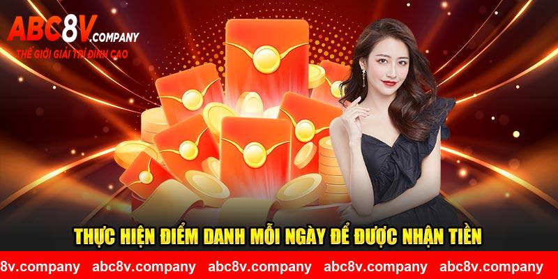 Thực hiện điểm danh mỗi ngày để được nhận tiền
